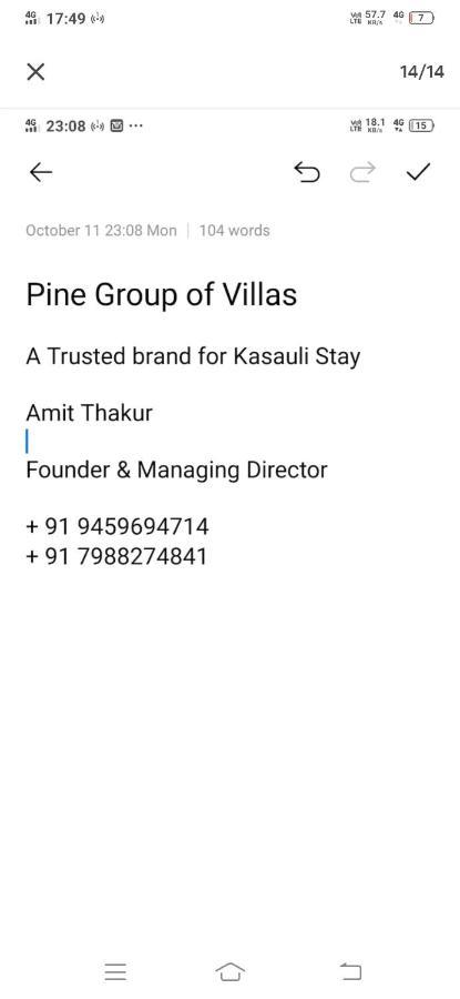 Himalyan Hills I Serviced Apt I Nature I Chef I Kasauli By Exotic Stays المظهر الخارجي الصورة